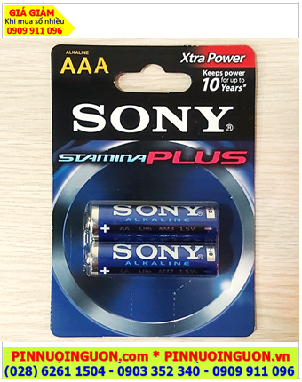 Sony LR03 AM4, Pin AA 1.5v Sony Alkaline Plus LR03 AM4 Extra Power (Vỉ 2viên) |HẾT vỉ 2viên